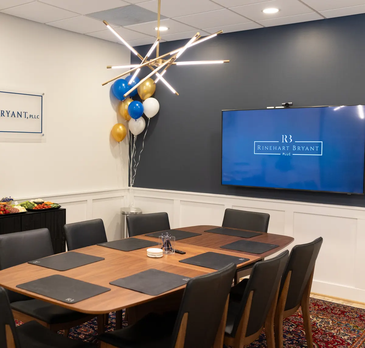 The conference room at the Rinehart Bryant Spotsylvania family law office